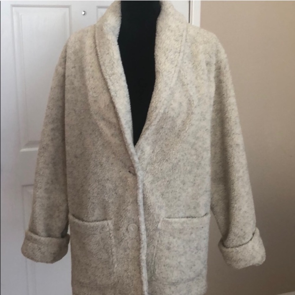 Teddy jacket. Super comfy. Beige